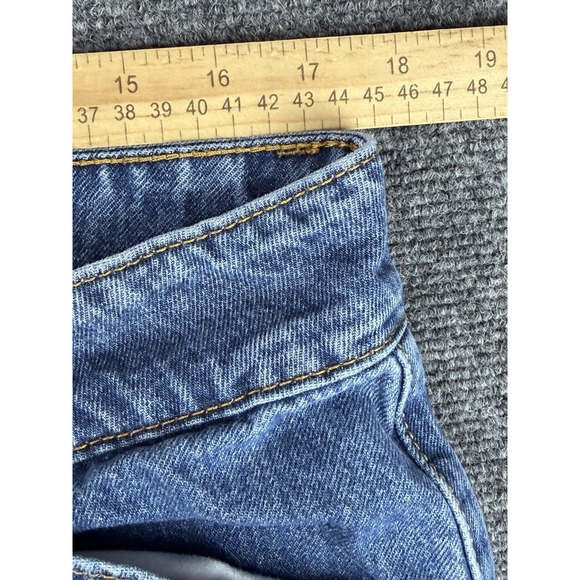 Levis Premium Womens 32 Blue Noughties Bell Low Rise Jeans Flare Wide Leg Denim - Picture 10 of 13